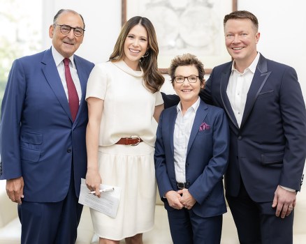 (left to right) Alex Mehran, Sr., Chairmain for Sunset Development, CNBC’s Deirdre Bosa, SF Fed President Mary C. Daly, and Curtis Sparrer, co-founder of Bospar PR.